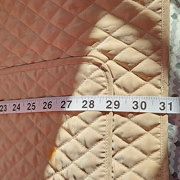 Hilary Radley 1x Tan quilted jacket, water resistant. From Saks 5th Ave NYC. EUC - Picture 9 of 10